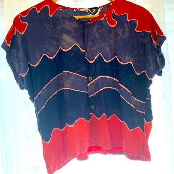 Vintage Silk Crop Top - Picture 1 of 4